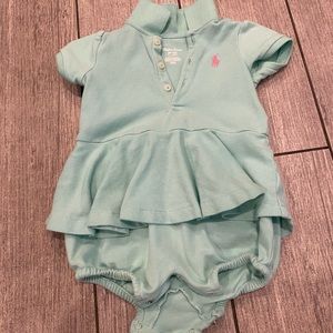 Baby girl peplum romper.